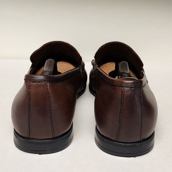 Steve Madden Chiron Mens Dark Brown Leather Slip On Loafer 11.5M - Picture 9 of 11